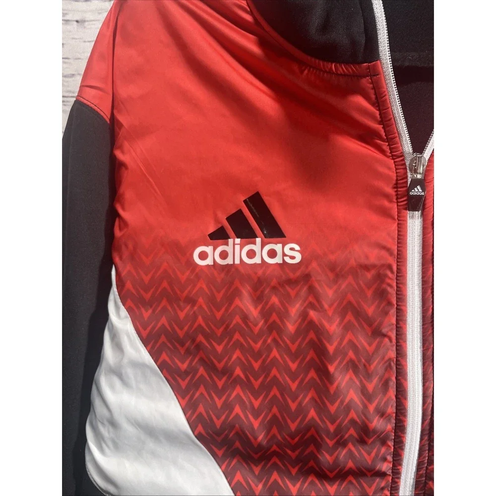 Adidas‎ Chicago Bulls Jacket XL Red Black Full Zip NBA Track Jacket